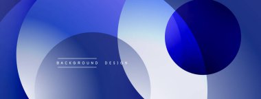 Katmanlı dairesel elementlerle soyut bileşim, eğimlerin ve yumuşak geçişlerin harmanlanması, derinlik, hareket ve görsel uyum hissi yaratır.