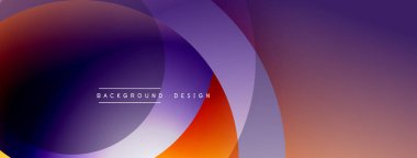 Üst üste binen dairesel şekillere sahip arka plan tasarımı, pürüzsüz gradyanlar ve yumuşak ışıklandırma efektleri, dinamik soyut bir kompozisyon oluşturur