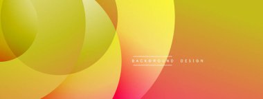 Katmanlı dairesel elementlerle soyut bileşim, eğimlerin ve yumuşak geçişlerin harmanlanması, derinlik, hareket ve görsel uyum hissi yaratır.