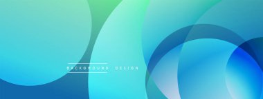 Katmanlı dairesel elementlerle soyut bileşim, eğimlerin ve yumuşak geçişlerin harmanlanması, derinlik, hareket ve görsel uyum hissi yaratır.