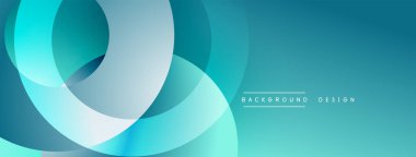 Katmanlı dairesel elementlerle soyut bileşim, eğimlerin ve yumuşak geçişlerin harmanlanması, derinlik, hareket ve görsel uyum hissi yaratır.