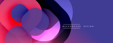 Katmanlı şeffaf gradyan şekillere sahip soyut arkaplan
