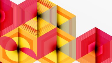 Altıgenler tasarımı geometrik soyut arkaplan