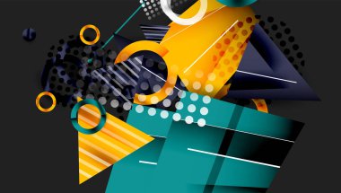 Renkli gradyanlı soyut arkaplan geometrik tasarımı