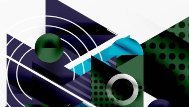 Parlak soyut arkaplan - parlak eğim tonlarıyla katmanlı üçgenler. Yarı şeffaf şekiller derinlik ve çağdaş estetik ekler