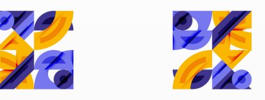 Dairesel ve yuvarlak elementlerin yer aldığı soyut geometrik arkaplan. Kalın kontrast, pürüzsüz gradyanlar, dinamik kompozisyon, fütüristik stil