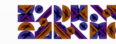 Dairesel ve yuvarlak elementlerin yer aldığı soyut geometrik arkaplan. Kalın kontrast, pürüzsüz gradyanlar, dinamik kompozisyon, fütüristik stil