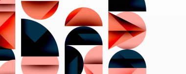 Minimum geometrik soyut arkaplan. Çember kare ve üçgen tasarımı