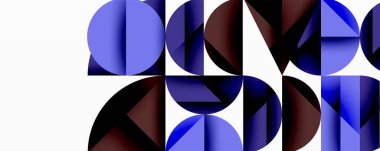 Minimum geometrik soyut arkaplan. Çember kare ve üçgen tasarımı