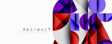 Katmanlı daireler ve açısal segmentlerle modern soyut kompozisyon gradyan, şeffaflık efektleri ve yapılandırılmış geometrik düzen içerir.