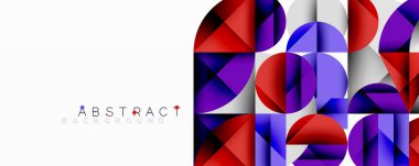 Katmanlı daireler ve açısal segmentlerle modern soyut kompozisyon gradyan, şeffaflık efektleri ve yapılandırılmış geometrik düzen içerir.