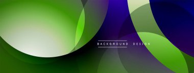 Katmanlı dairesel elementlerle soyut bileşim, eğimlerin ve yumuşak geçişlerin harmanlanması, derinlik, hareket ve görsel uyum hissi yaratır.