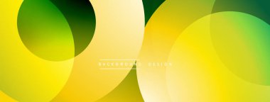 Katmanlı dairesel şekiller canlı renklerde, düzgün geçiş, derinlik efektleri ve modern, fütürist estetiğe sahip, gradyan açısından zengin soyut bir tasarım oluşturur.