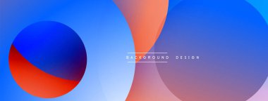 Katmanlı dairesel elementlerle soyut bileşim, eğimlerin ve yumuşak geçişlerin harmanlanması, derinlik, hareket ve görsel uyum hissi yaratır.