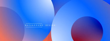 Katmanlı dairesel elementlerle soyut bileşim, eğimlerin ve yumuşak geçişlerin harmanlanması, derinlik, hareket ve görsel uyum hissi yaratır.