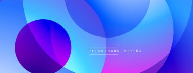 Üst üste binen dairesel şekillere sahip arka plan tasarımı, pürüzsüz gradyanlar ve yumuşak ışıklandırma efektleri, dinamik soyut bir kompozisyon oluşturur