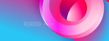 Katmanlı dairesel elementlerle soyut bileşim, eğimlerin ve yumuşak geçişlerin harmanlanması, derinlik, hareket ve görsel uyum hissi yaratır.