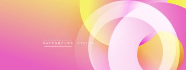 Katmanlı dairesel elementlerle soyut bileşim, eğimlerin ve yumuşak geçişlerin harmanlanması, derinlik, hareket ve görsel uyum hissi yaratır.