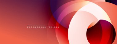 Üst üste binen dairesel şekillere sahip arka plan tasarımı, pürüzsüz gradyanlar ve yumuşak ışıklandırma efektleri, dinamik soyut bir kompozisyon oluşturur