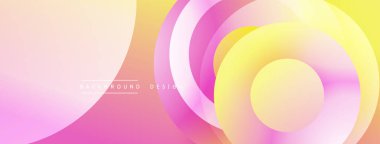 Katmanlı dairesel elementlerle soyut bileşim, eğimlerin ve yumuşak geçişlerin harmanlanması, derinlik, hareket ve görsel uyum hissi yaratır.