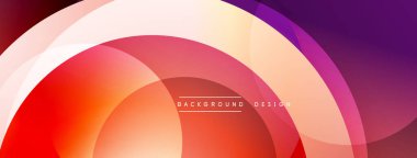 Üst üste binen dairesel şekillere sahip arka plan tasarımı, pürüzsüz gradyanlar ve yumuşak ışıklandırma efektleri, dinamik soyut bir kompozisyon oluşturur