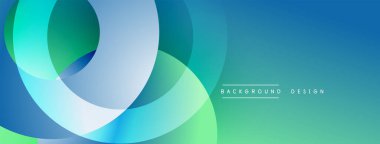 Üst üste binen dairesel şekillere sahip arka plan tasarımı, pürüzsüz gradyanlar ve yumuşak ışıklandırma efektleri, dinamik soyut bir kompozisyon oluşturur