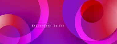 Katmanlı dairesel elementlerle soyut bileşim, eğimlerin ve yumuşak geçişlerin harmanlanması, derinlik, hareket ve görsel uyum hissi yaratır.