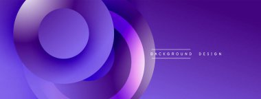 Katmanlı dairesel şekiller canlı renklerde, düzgün geçiş, derinlik efektleri ve modern, fütürist estetiğe sahip, gradyan açısından zengin soyut bir tasarım oluşturur.