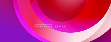 Katmanlı dairesel elementlerle soyut bileşim, eğimlerin ve yumuşak geçişlerin harmanlanması, derinlik, hareket ve görsel uyum hissi yaratır.