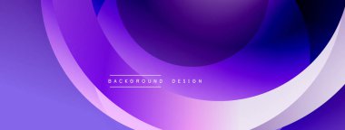 Katmanlı dairesel şekiller canlı renklerde, düzgün geçiş, derinlik efektleri ve modern, fütürist estetiğe sahip, gradyan açısından zengin soyut bir tasarım oluşturur.