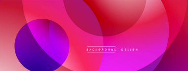 Katmanlı dairesel elementlerle soyut bileşim, eğimlerin ve yumuşak geçişlerin harmanlanması, derinlik, hareket ve görsel uyum hissi yaratır.