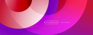 Katmanlı dairesel elementlerle soyut bileşim, eğimlerin ve yumuşak geçişlerin harmanlanması, derinlik, hareket ve görsel uyum hissi yaratır.