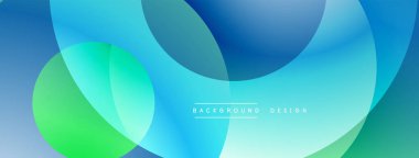 Üst üste binen dairesel şekillere sahip arka plan tasarımı, pürüzsüz gradyanlar ve yumuşak ışıklandırma efektleri, dinamik soyut bir kompozisyon oluşturur