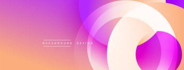 Katmanlı dairesel elementlerle soyut bileşim, eğimlerin ve yumuşak geçişlerin harmanlanması, derinlik, hareket ve görsel uyum hissi yaratır.