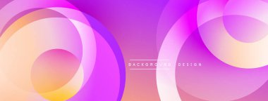 Katmanlı dairesel elementlerle soyut bileşim, eğimlerin ve yumuşak geçişlerin harmanlanması, derinlik, hareket ve görsel uyum hissi yaratır.