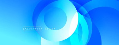 Üst üste binen dairesel şekillere sahip arka plan tasarımı, pürüzsüz gradyanlar ve yumuşak ışıklandırma efektleri, dinamik soyut bir kompozisyon oluşturur