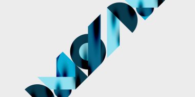 Dinamik geometrik bir kompozisyonda daireler, çizgiler ve üçgenler içeren modern soyut bir arkaplan. Tarz, teknoloji veya yaratıcı temalı tasarımlar için mükemmel.