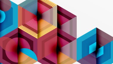 Altıgenler tasarımı geometrik soyut arkaplan