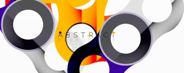 Birbirine dolanmış dairesel ve tübüler formlarla soyut bileşim eğimli, derinlikli ve keskin karşıtlıklara sahip akışkan bir yapı oluşturuyor.