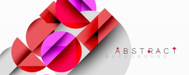 Katmanlı daireler ve açısal segmentlerle modern soyut kompozisyon gradyan, şeffaflık efektleri ve yapılandırılmış geometrik düzen içerir.