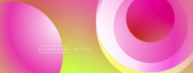 Katmanlı dairesel elementlerle soyut bileşim, eğimlerin ve yumuşak geçişlerin harmanlanması, derinlik, hareket ve görsel uyum hissi yaratır.