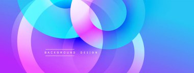 Üst üste binen dairesel şekillere sahip arka plan tasarımı, pürüzsüz gradyanlar ve yumuşak ışıklandırma efektleri, dinamik soyut bir kompozisyon oluşturur