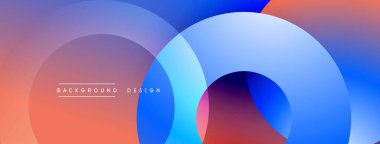 Katmanlı dairesel elementlerle soyut bileşim, eğimlerin ve yumuşak geçişlerin harmanlanması, derinlik, hareket ve görsel uyum hissi yaratır.