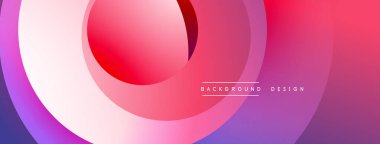 Üst üste binen dairesel şekillere sahip arka plan tasarımı, pürüzsüz gradyanlar ve yumuşak ışıklandırma efektleri, dinamik soyut bir kompozisyon oluşturur