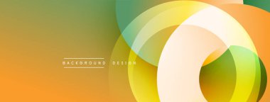 Katmanlı dairesel elementlerle soyut bileşim, eğimlerin ve yumuşak geçişlerin harmanlanması, derinlik, hareket ve görsel uyum hissi yaratır.