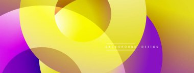 Katmanlı dairesel şekiller canlı renklerde, düzgün geçiş, derinlik efektleri ve modern, fütürist estetiğe sahip, gradyan açısından zengin soyut bir tasarım oluşturur.