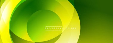 Üst üste binen dairesel şekillere sahip arka plan tasarımı, pürüzsüz gradyanlar ve yumuşak ışıklandırma efektleri, dinamik soyut bir kompozisyon oluşturur