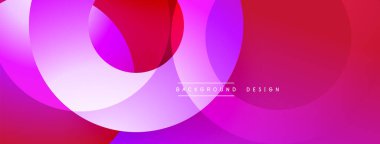 Katmanlı dairesel elementlerle soyut bileşim, eğimlerin ve yumuşak geçişlerin harmanlanması, derinlik, hareket ve görsel uyum hissi yaratır.