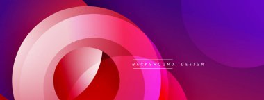 Katmanlı dairesel şekiller canlı renklerde, düzgün geçiş, derinlik efektleri ve modern, fütürist estetiğe sahip, gradyan açısından zengin soyut bir tasarım oluşturur.