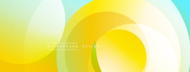 Katmanlı dairesel elementlerle soyut bileşim, eğimlerin ve yumuşak geçişlerin harmanlanması, derinlik, hareket ve görsel uyum hissi yaratır.